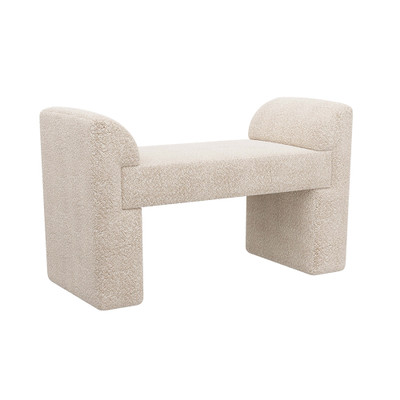 Arteriors Windemere Bench Cream Sherpa