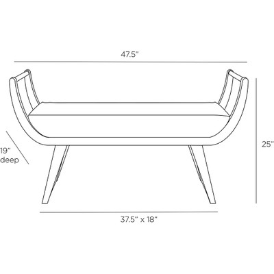 Arteriors Winston Bench