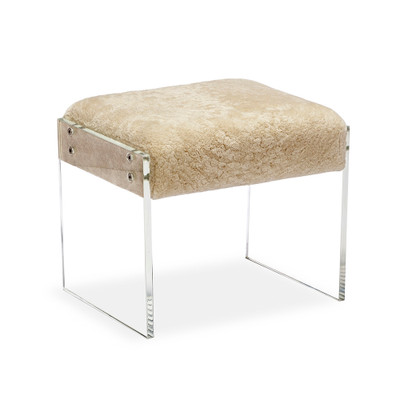 Interlude Home Aiden Shearling Stool