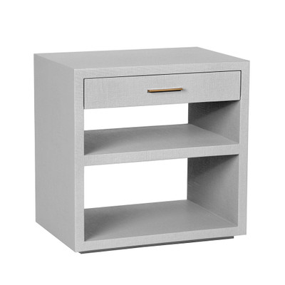 Interlude Home Livia Bedside Chest - Light Grey