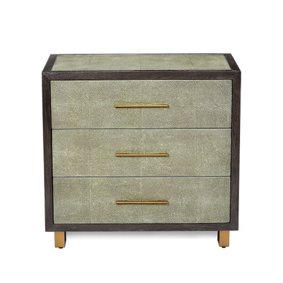 Interlude Home Maia Bedside Chest - Shagreen