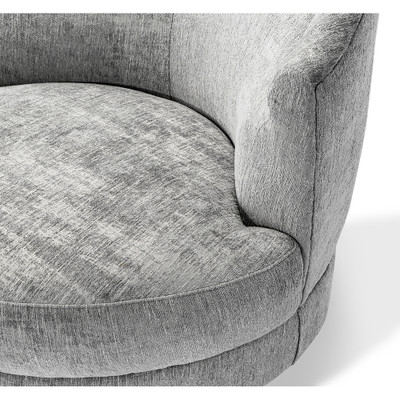 Interlude Home Capri Grand Swivel Chair - Feather