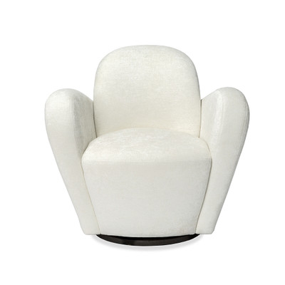 Interlude Home Miami Swivel Chair - Pearl