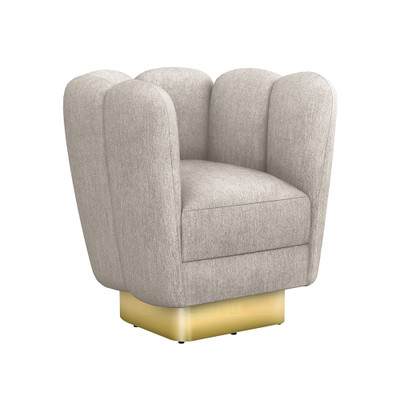 Interlude Home Gallery Swivel Chair Brass - Bungalow