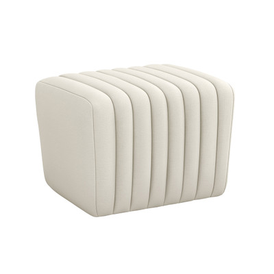 Interlude Home Channel Ottoman - Pearl