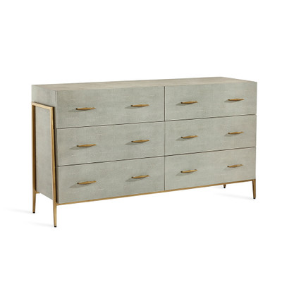 Interlude Home Morand 6 Drawer Chest - Shagreen