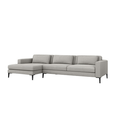 Interlude Home Izzy Left Chaise Sectional - Grey