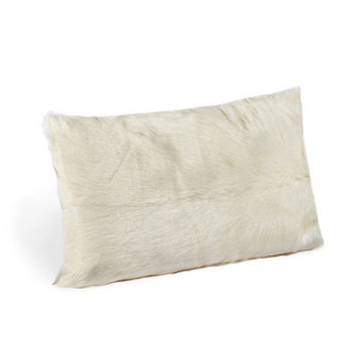 Interlude Home Goat Skin Bolster Pillow - Ivory