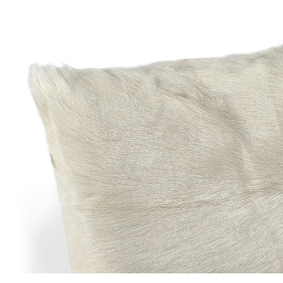 Interlude Home Goat Skin Bolster Pillow - Ivory