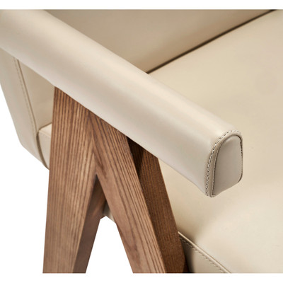 Interlude Home Julian Arm Chair - Cream Latte
