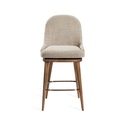 Interlude Home Harper Swivel Counter Stool - Flax