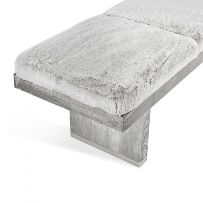 Interlude Home Aaron Bench - Shadow Grey