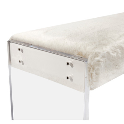 Interlude Home Riley Bench - Ivory