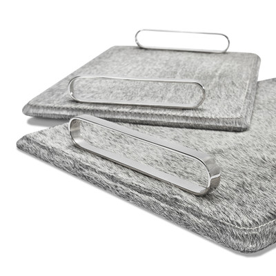 Interlude Home Audrina Trays - Natural Hide