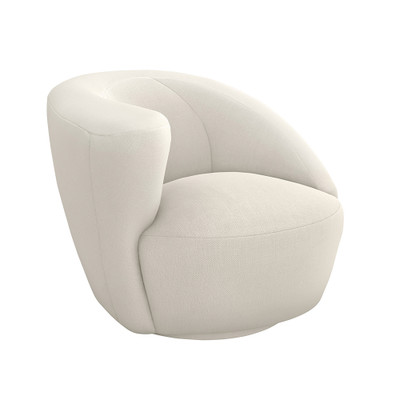 Interlude Home Carlisle Left Swivel Chair - Pearl