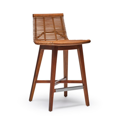 Interlude Home Sanibel Counter Stool - Antique Brown