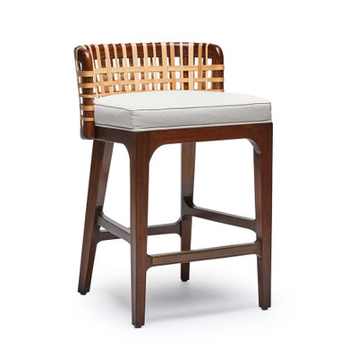 Interlude Home Palms Counter Stool - Chestnut