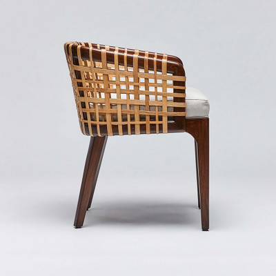 Interlude Home Palms Arm Chair - Chestnut