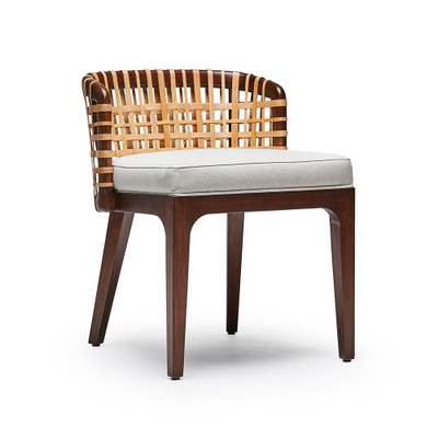 Interlude Home Palms Side Chair - Chestnut