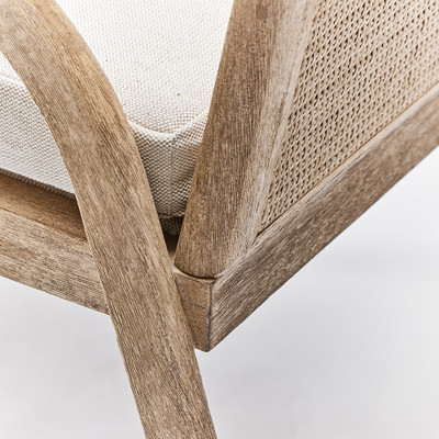 Interlude Home Delray Arm Chair - White Ceruse