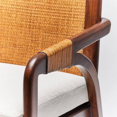 Interlude Home Delray Arm Chair - Chestnut