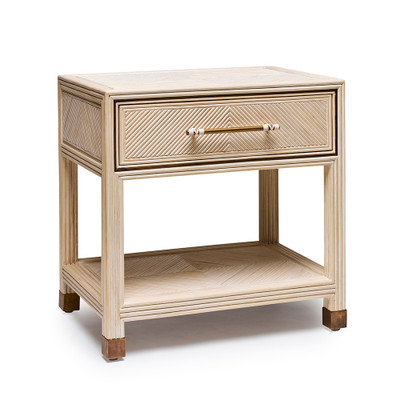 Interlude Home Jensen Bedside Chest - White Wash