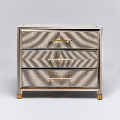 Interlude Home Jensen 3 Drawer Chest - Grey Wash