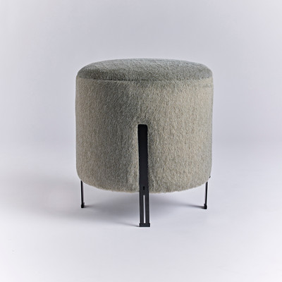 Interlude Home Bexley Stool - Pewter