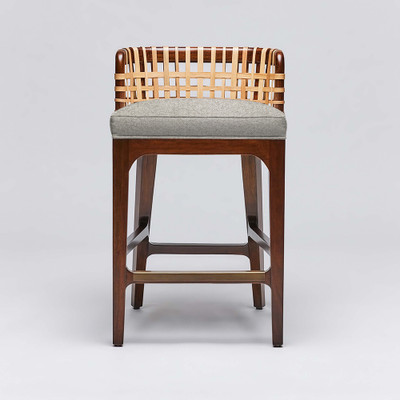 Interlude Home Palms Counter Stool - Chestnut/ Tint