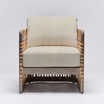 Interlude Home Palms Lounge Chair - Grey Ceruse/ Natura