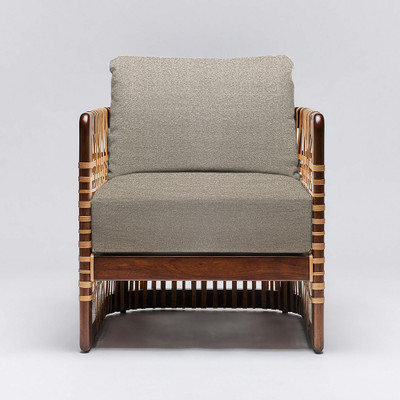 Interlude Home Palms Lounge Chair - Chestnut/ Pebble