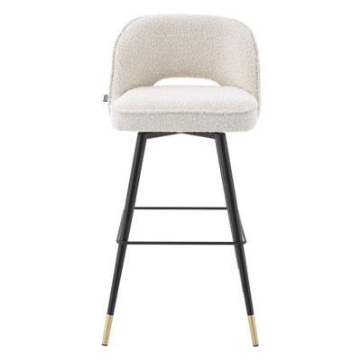 Eichholtz Cliff Bar Stool - Bouclé Cream - Set Of 2