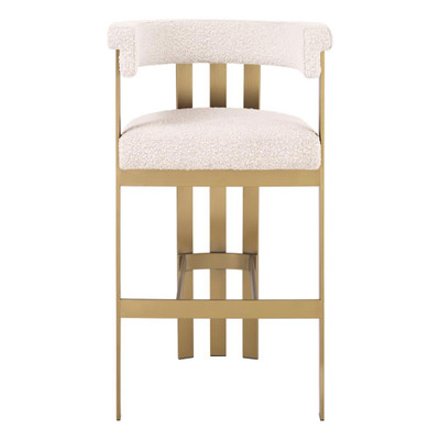 Eichholtz Clubhouse Bar Stool - Bouclé Cream