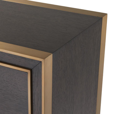 Eichholtz Camelot Bedside Table - Brown Oak Veneer