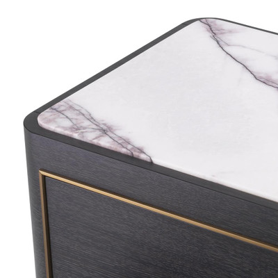 Eichholtz Corazon Bedside Table - Charcoal Grey Oak Veneer