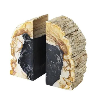 Eichholtz Opia Bookend - Petrified Wood - Set Of 2