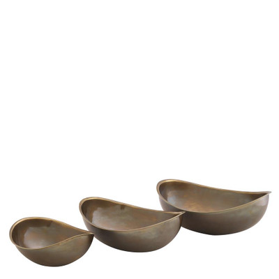 Eichholtz Sena Bowl - Vintage Brass - Set Of 3