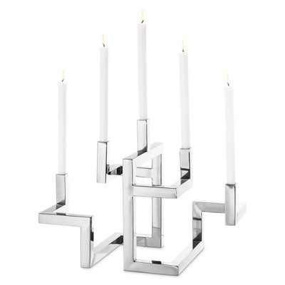 Eichholtz Skyline Candle Holder - Nickel