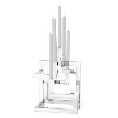 Eichholtz Skyline Candle Holder - Nickel