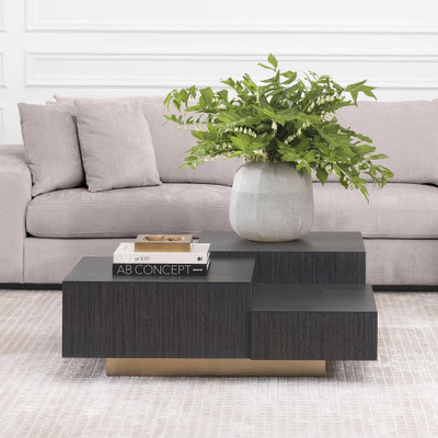 Eichholtz Nerone Coffee Table - Charcoal Grey Oak Veneer