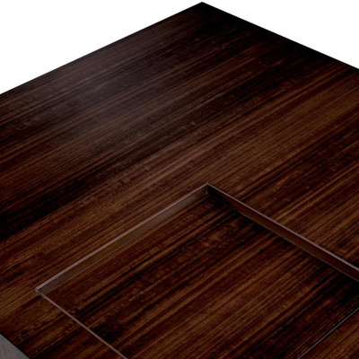 Eichholtz Otus Coffee Table - Square Eucalyptus Veneer Bronze