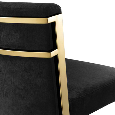 Eichholtz Scott Counter Stool - Gold Black Velvet