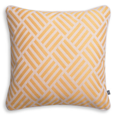 Eichholtz Sonel Cushion - L Yellow With White Piping