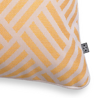 Eichholtz Sonel Cushion - L Yellow With White Piping