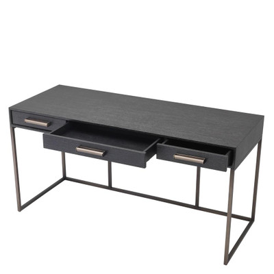 Eichholtz Larsen Desk - Charcoal Grey Oak Veneer