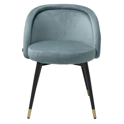 Eichholtz Chloé Dining Chair - Savona Blue Velvet - Set Of 2