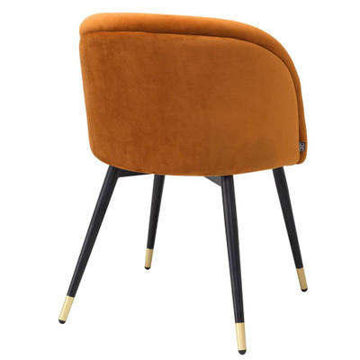 Eichholtz Chloé Dining Chair - Savona Orange Velvet - Set Of 2