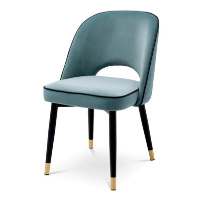 Eichholtz Cliff Dining Chair - Savona Blue Velvet - Set Of 2