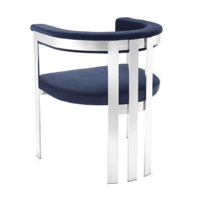 Eichholtz Clubhouse Dining Chair - Pol Ss Savona Midnight Blue