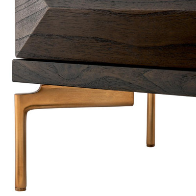 Eichholtz Denver Dresser - Mocha Oak Veneer Brushed Brass